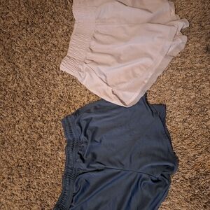 Champion Women's Athletic Shorts - Cream and Gray